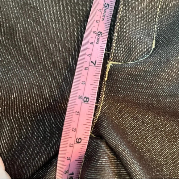 Vintage 2001 Y2K Old Navy Chocolate Brown Denim Pants 10 - Picture 9 of 12